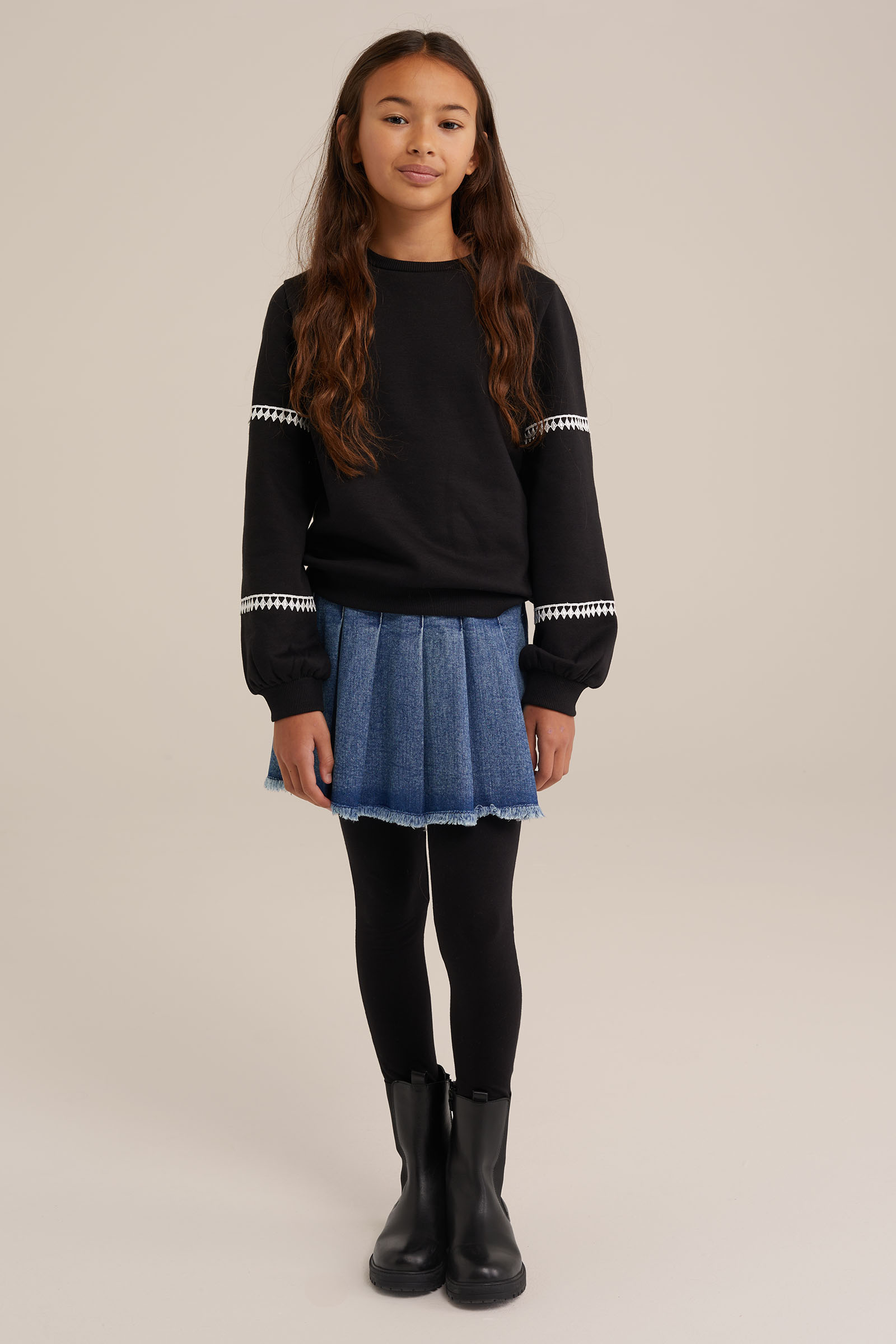 Meisjes legging met stretch WE Fashion Zwart