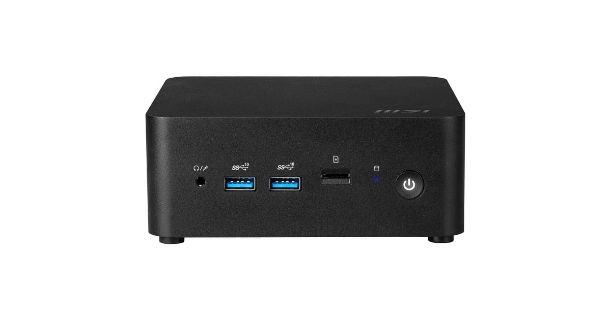 MSICubi NUC 1MG-001EU mini-pc  (Zwart | Core 7 150U | Intel Graphics | 16 GB | 1 TB SSD | EPEAT Silver Registered)