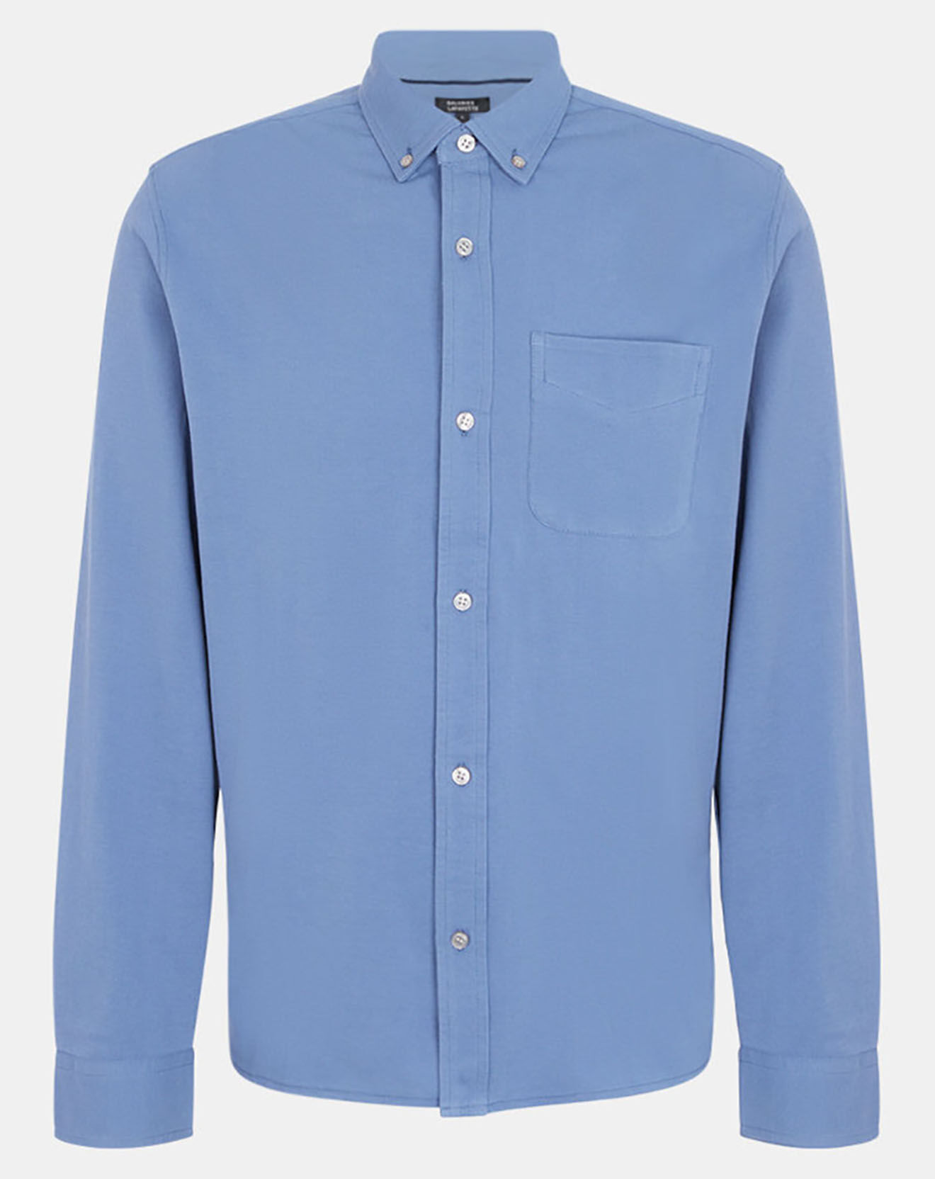 Galeries Lafayette Chemise en Coton Bio Nipique ml pique bleu vintage