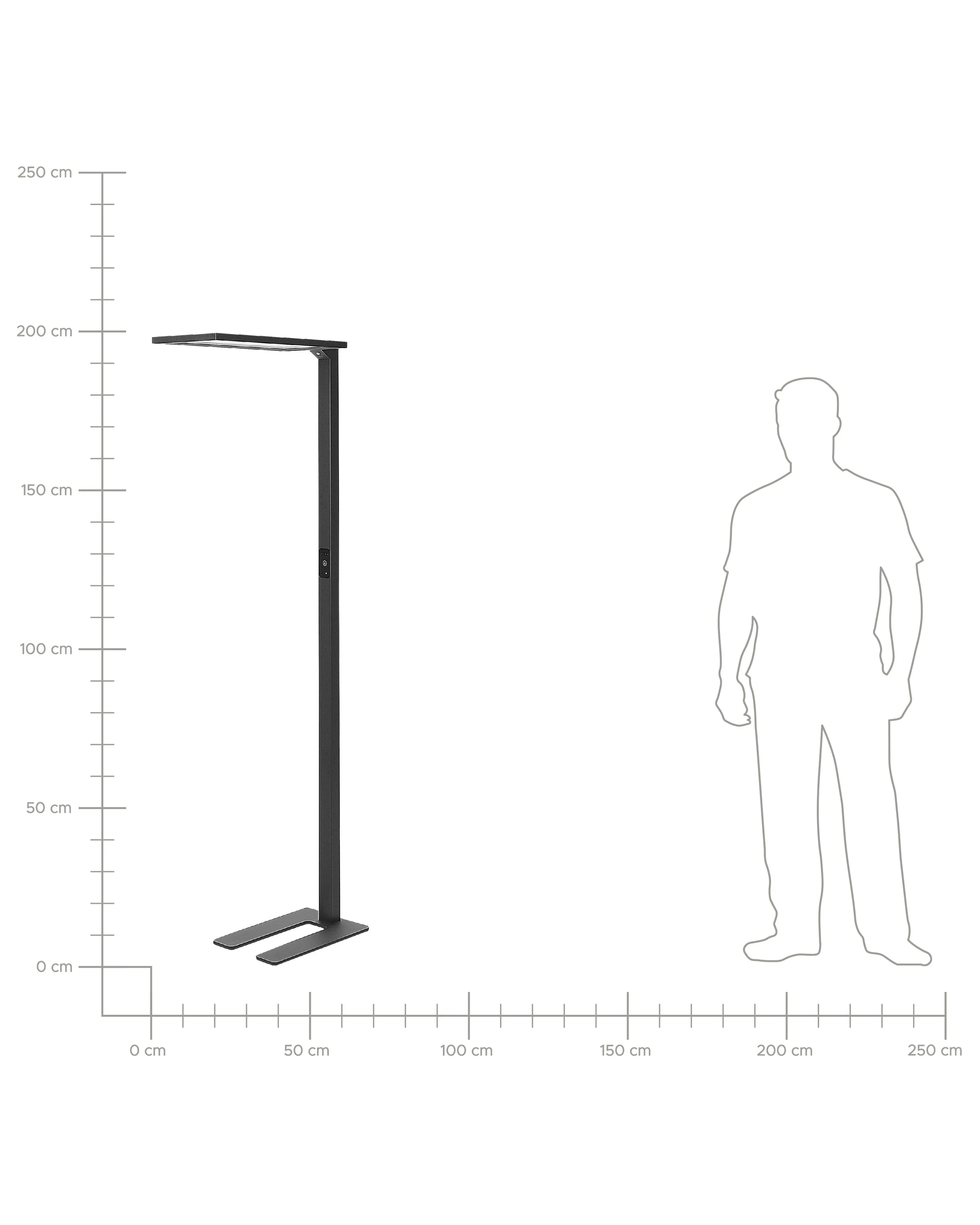 LED staande lamp ORION met bewegingssensor Metaal Zwart