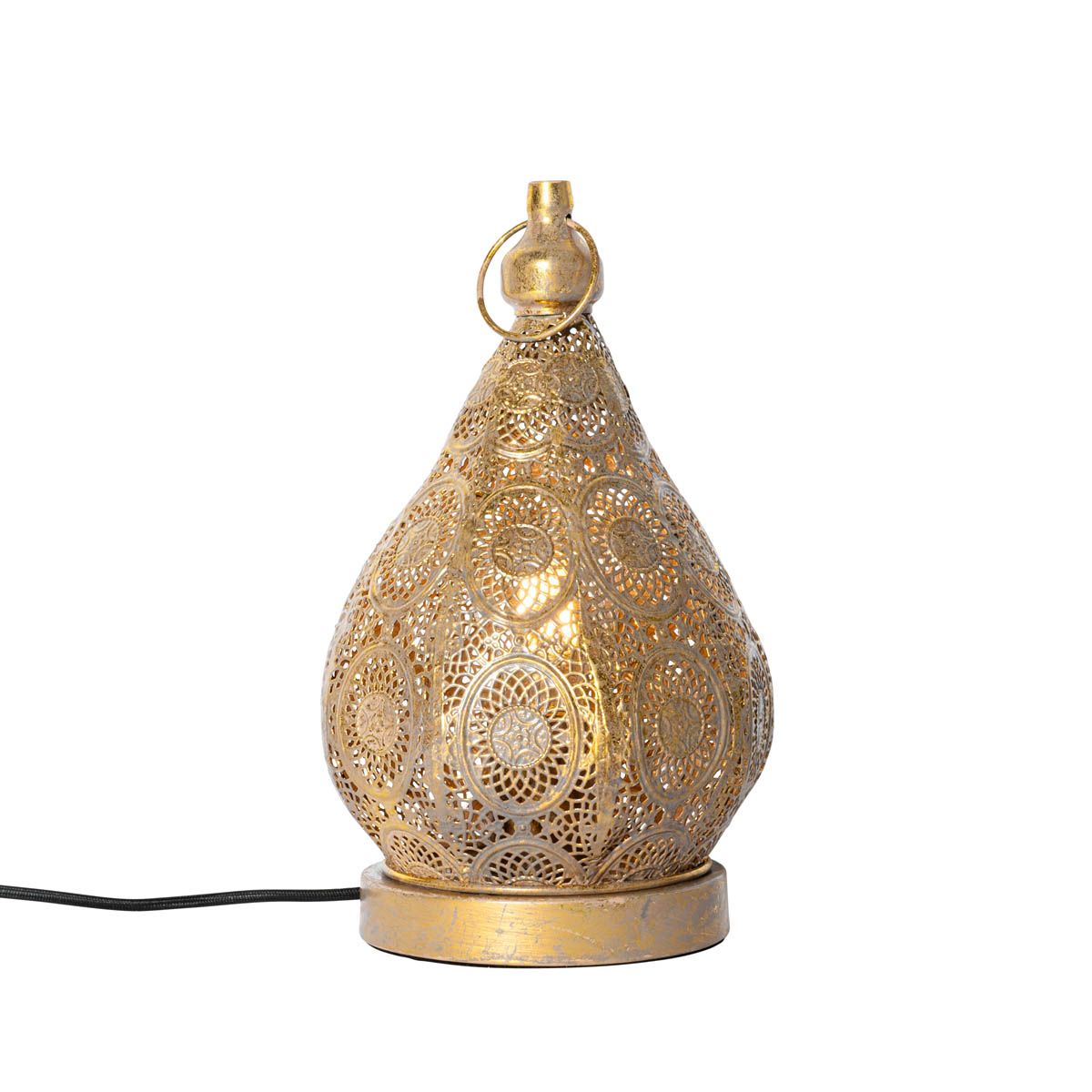 Oosterse tafellamp goud 19 cm - Mowgli