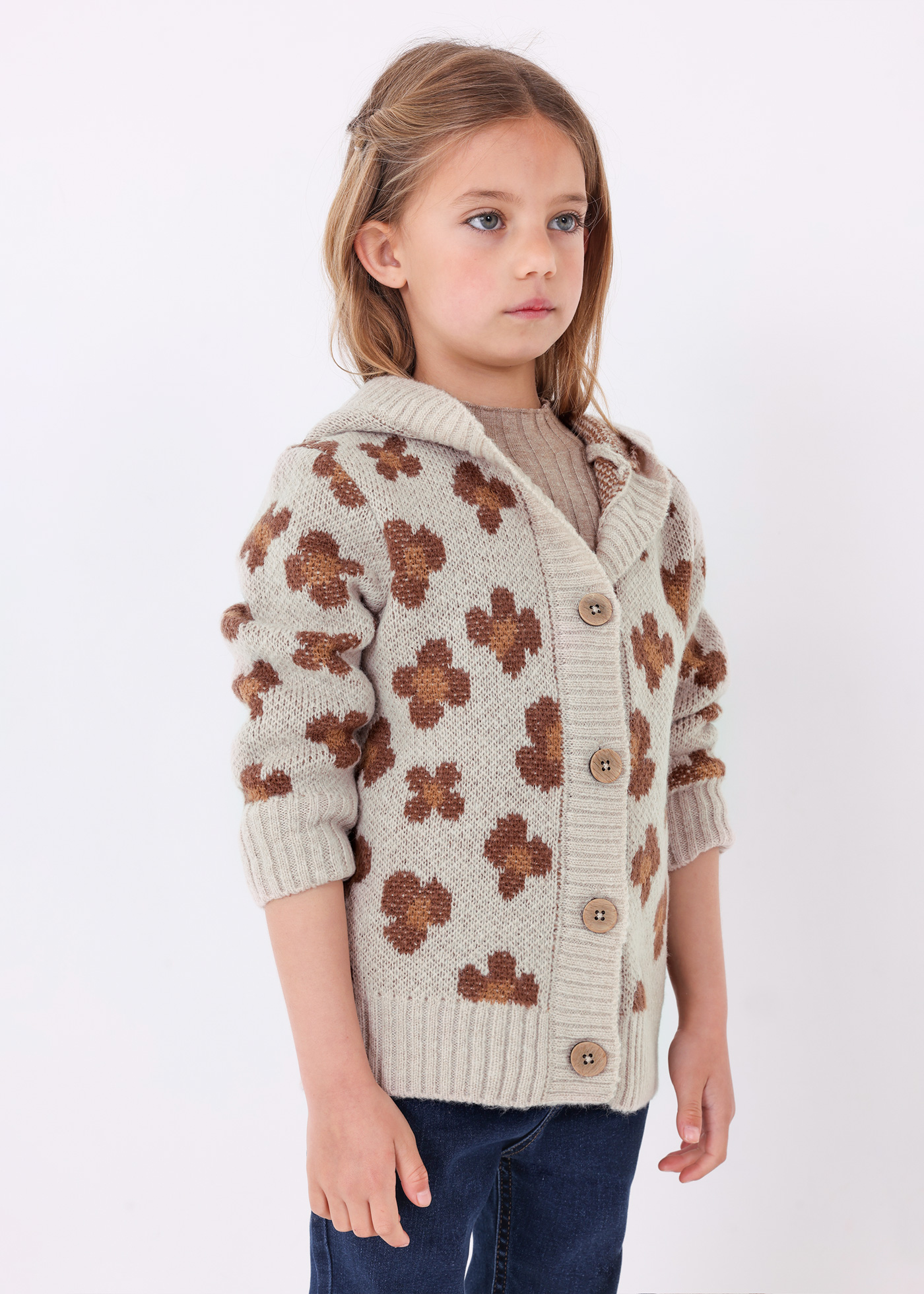 Cardigã jacquard para menina
