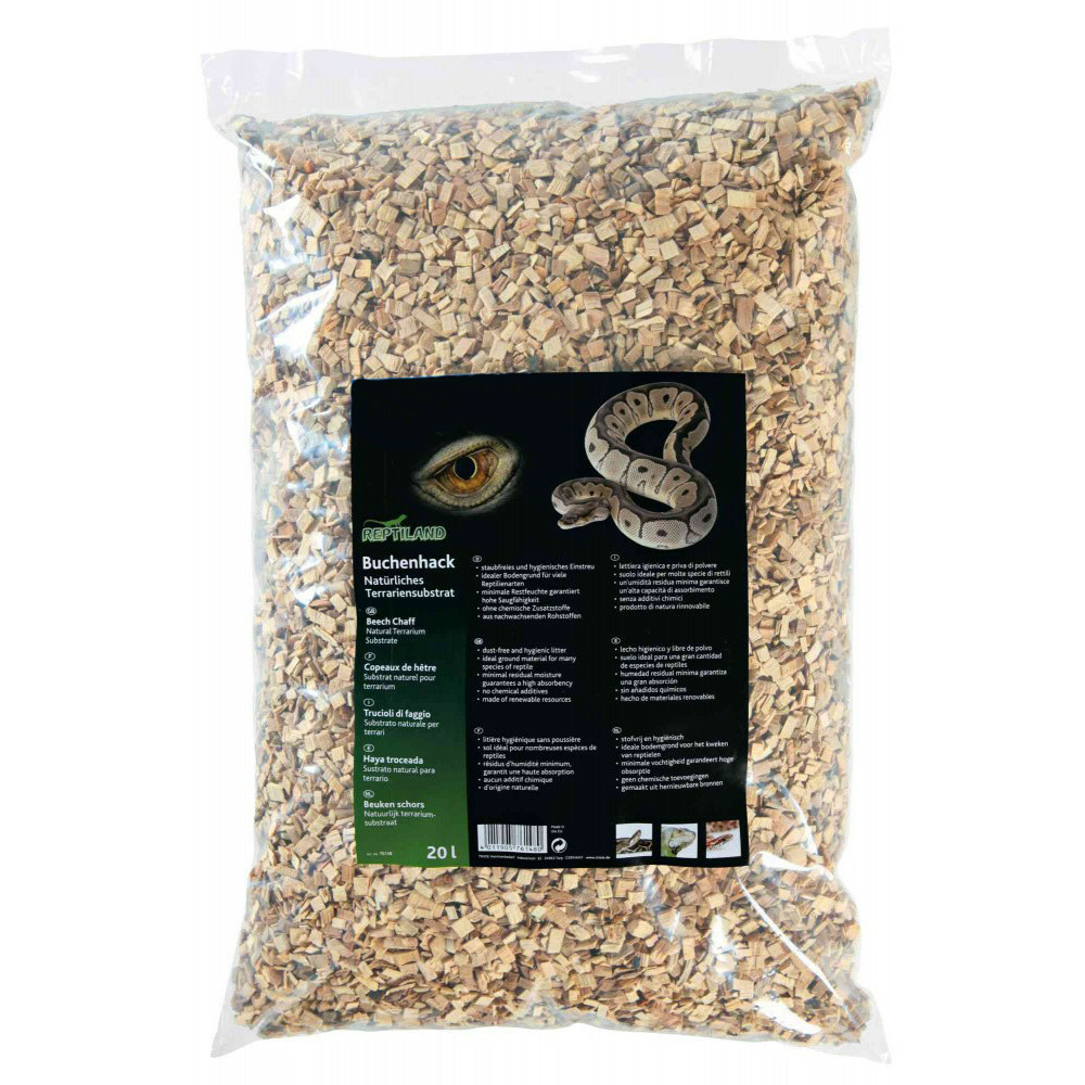 Copeaux de hêtre. 20 litres, substrat naturel pour terrarium.