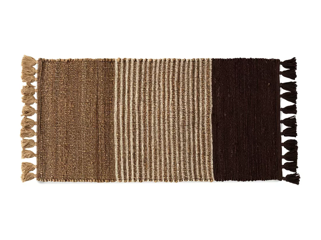 Paillasson en jute et coton 60x120 cm