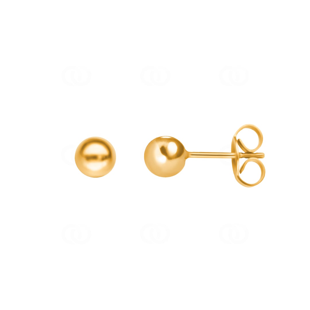 Ohrstecker 750/18 K Gelbgold Kugel Ø 5.0mm