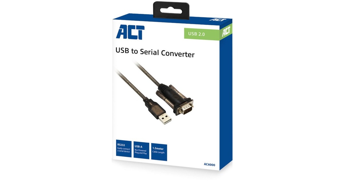 ACT ConnectivityUSB naar Serieel Converter (Basic Version) adapter  (Zwart)