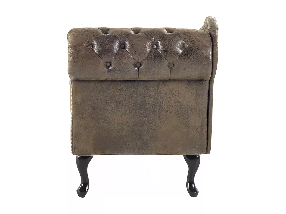 Méridienne Chesterfield marron côté droit NIMES