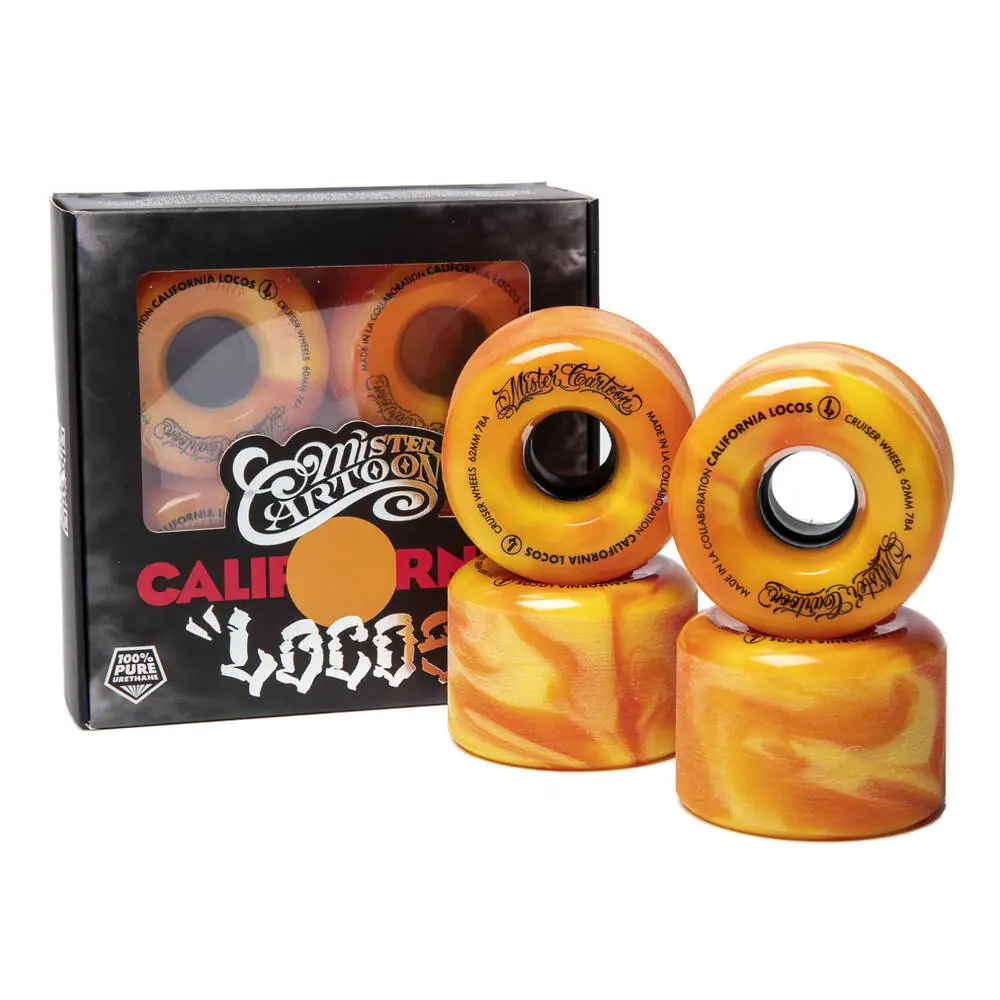 California Locos X Mister Cartoon Swirl Ink 78A Longboard Hjul - Longboards