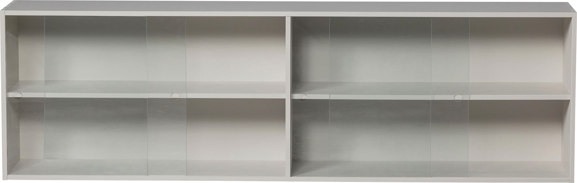 WOOOD Aufsatzschrank »Klink« mit durchsichtigen Schiebetüren, H 60 cm x B 200 cm