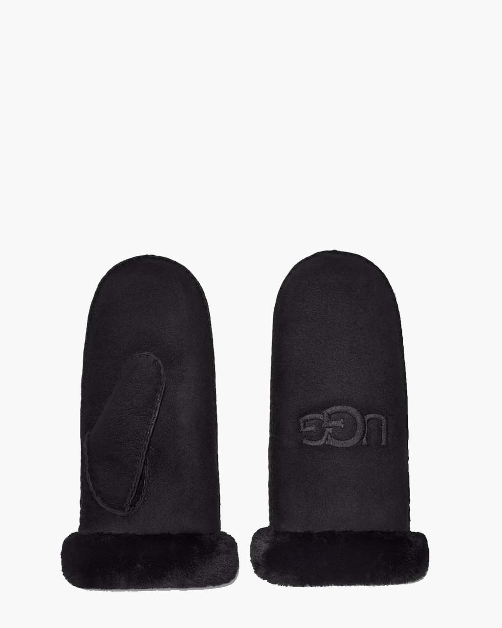 UGG Sheepskin Embroider Mitten Black Dameshandschoenen