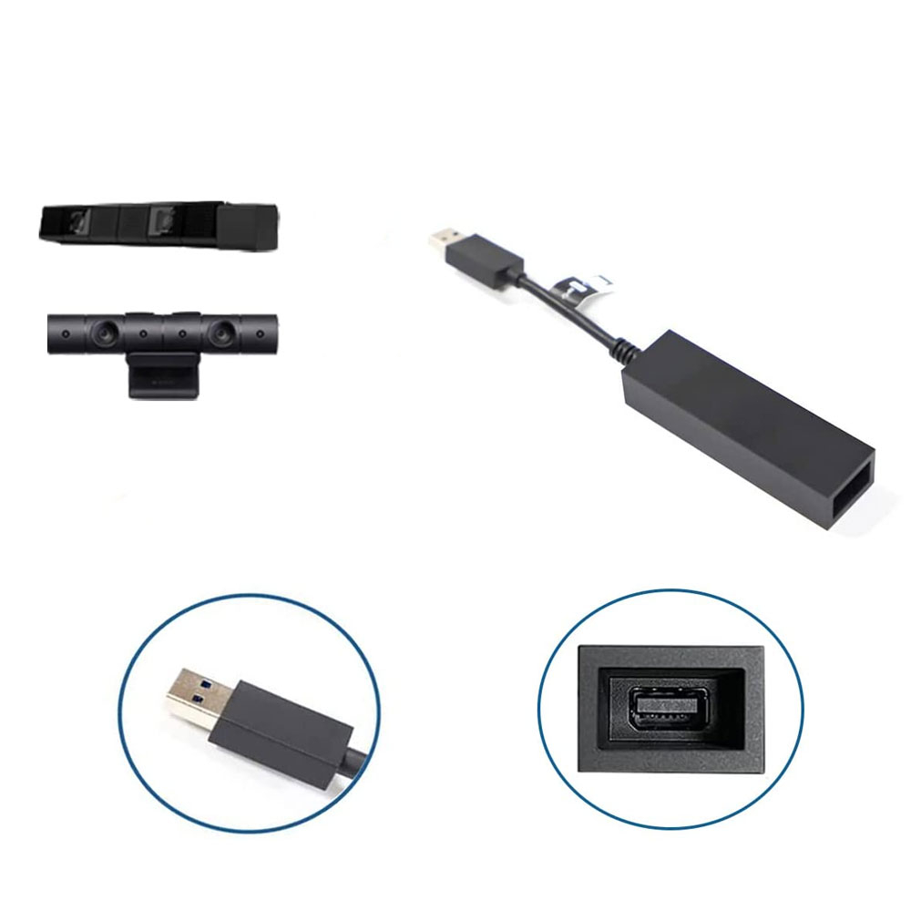 Kamera / VR Adapter Stecker für Sony Playstation PS4 / PS5 - Schwarz