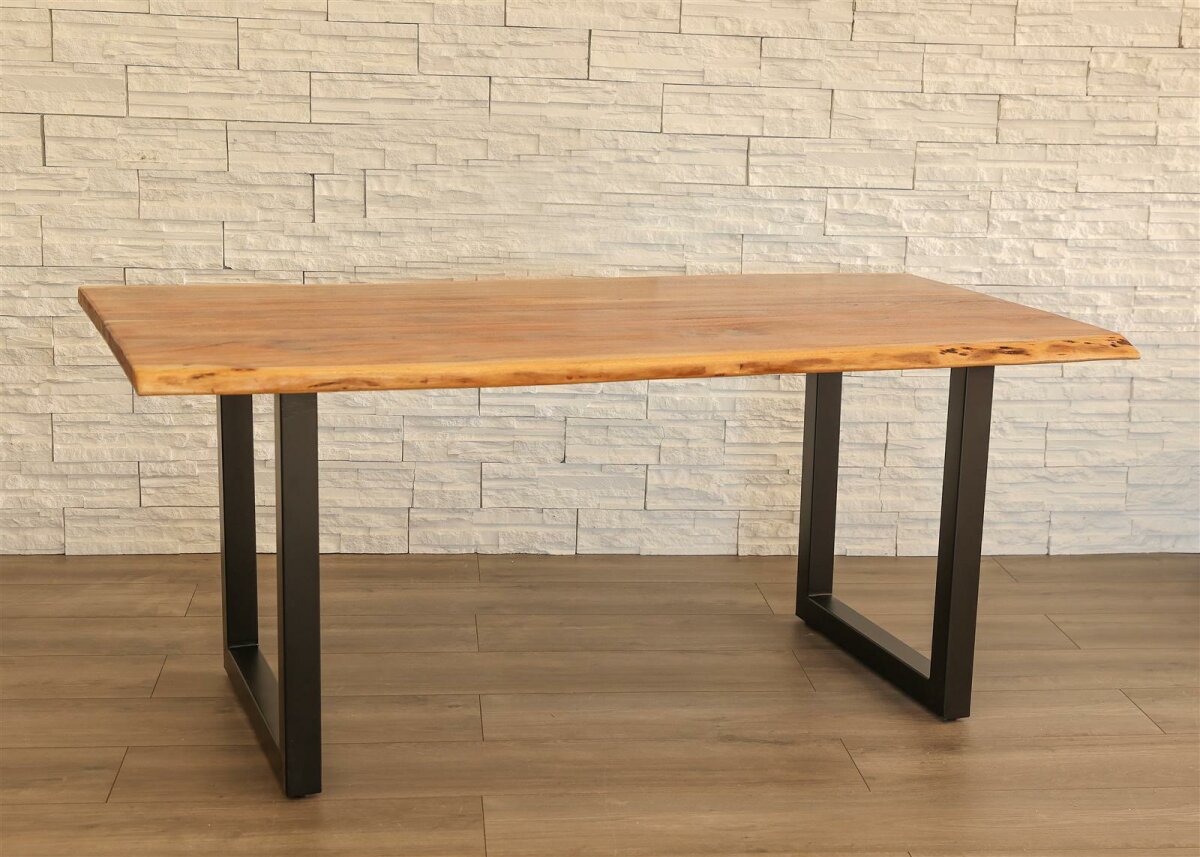 Sedex SPU Esstisch mit U-untergestell 200x100x76 cm schwarz/natur
