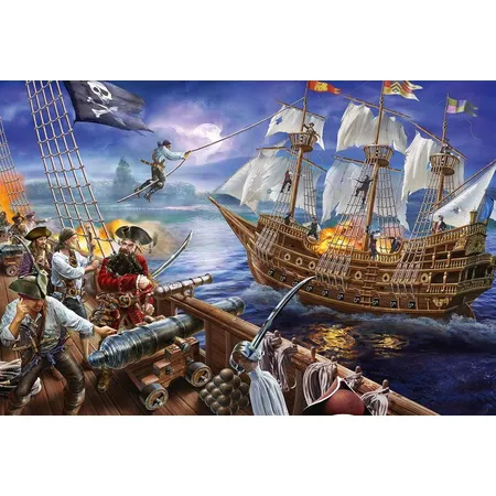 Schmidt Spiele KinderPuzzle - Abenteuer mit den Piraten, 150 Teile