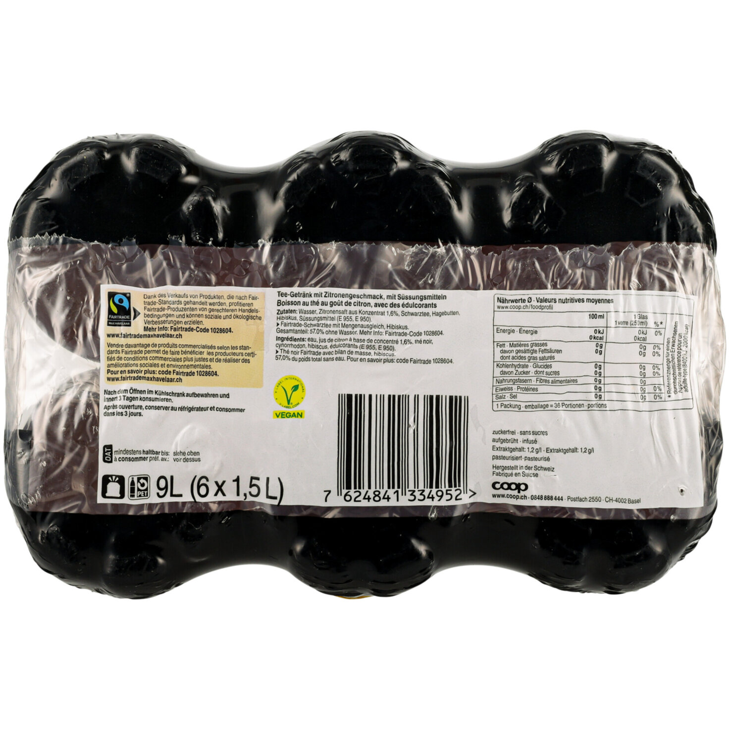 Fairtrade Ice Tea Lemon Zero 6x1,5l