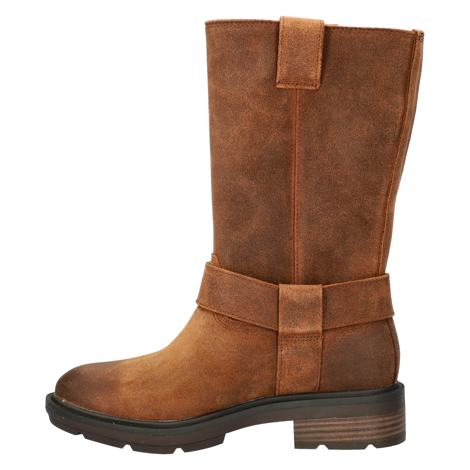Tall Pull On dames bikerboot Timberland Bruin