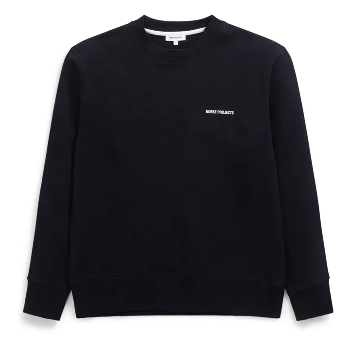 Norse Projects Sweat Logo Arne Relaxed | Bleu marine