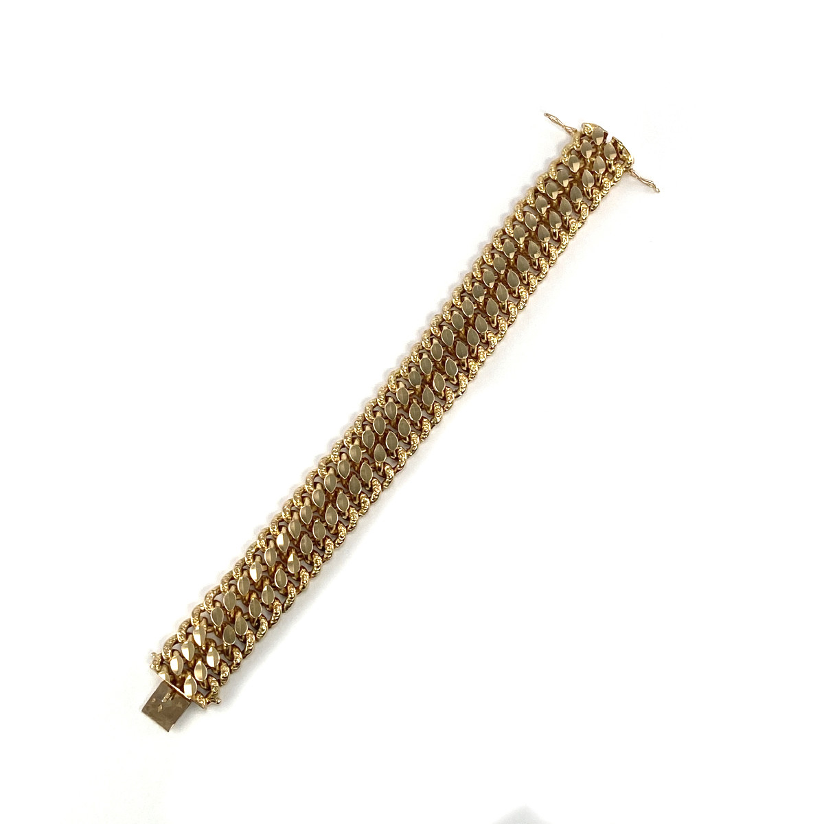 Bracelet d'occasion or 750 jaune maille américaine 21 cm