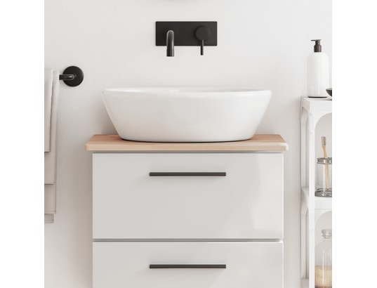 VIDAXL - Arrière de comptoir Comptoir de salle de bain 60x40x1,5 cm bois massif de hêtre