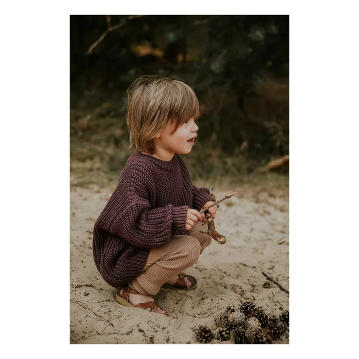 Yuki Pull Chunky Coton Bio | Bordeaux