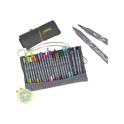 Online Calli.Brush - 24 Stylos pinceaux à double embout