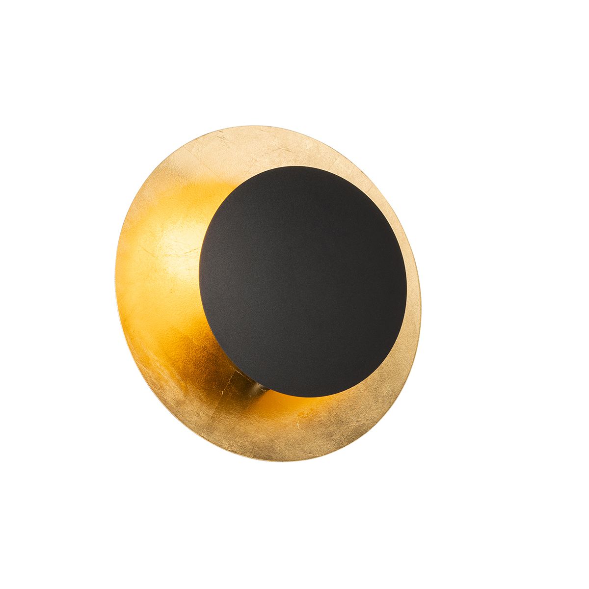 Art Deco wandlamp zwart met goud - Emilienne