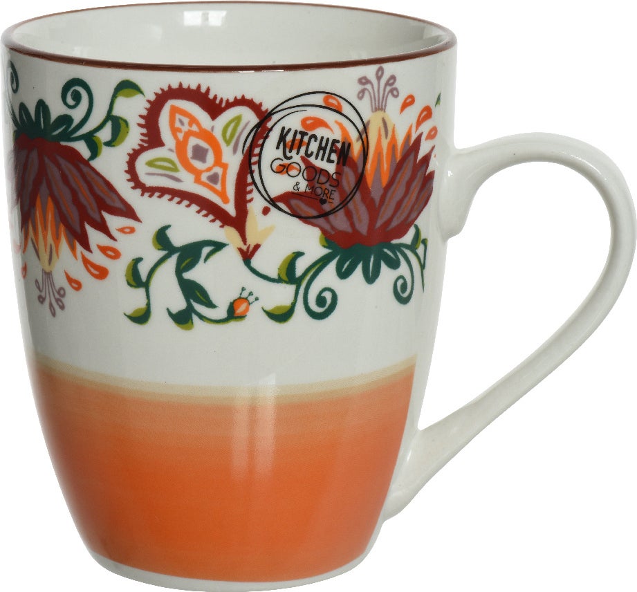 Decoris mok Ezra oranje D 8,2 H 10 cm