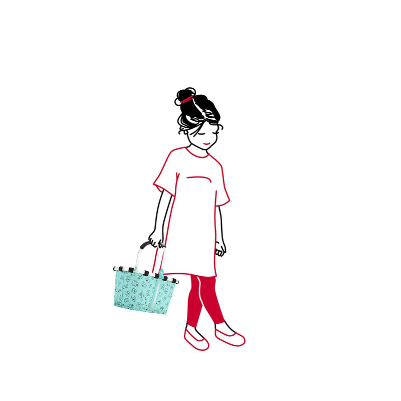 Panier à provisions Isotherme Carrybag XS kids 33 cm Cats and Dogs Mint