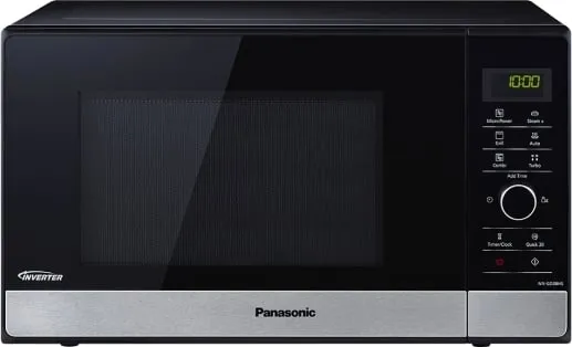 Panasonic NN-GD38 - Mikrobølgeovn med grill - 23 liter - 1000 W - rustfrit stål/sort