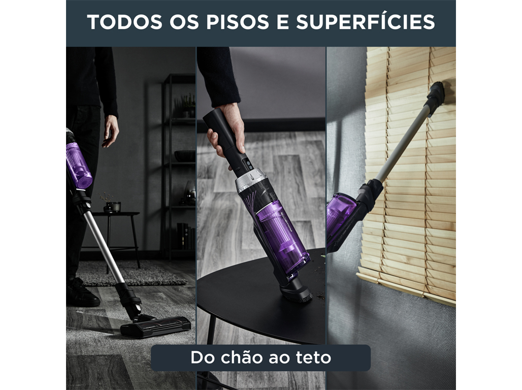 ASPIRADOR VERTICAL ROWENTA RH1129WO X-NANO SEM FIOS 16.8V