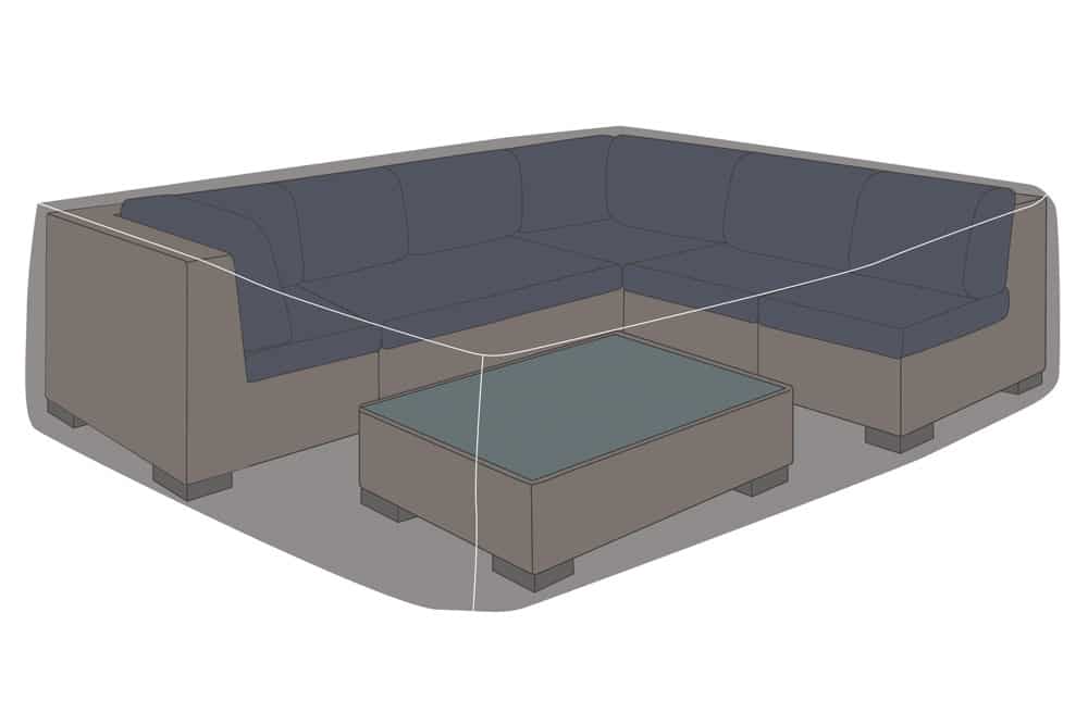 Quadratische Schutzhaube PRESTIGE PROTECT 250cm anthrazit Abdeckung wetterfest