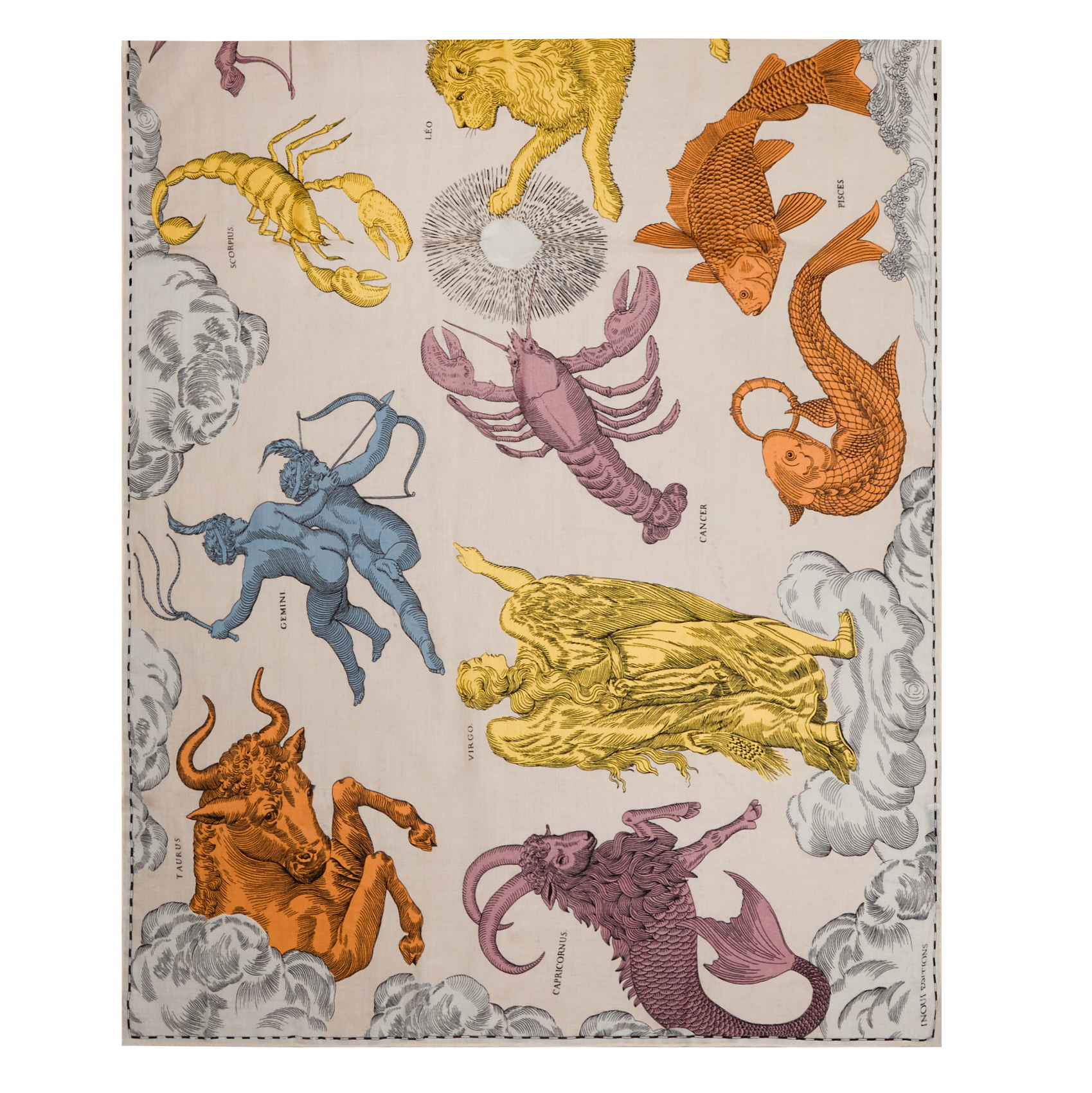 WOOL ASTROLOGIE - Foulard en laine imprimé | Multicolore