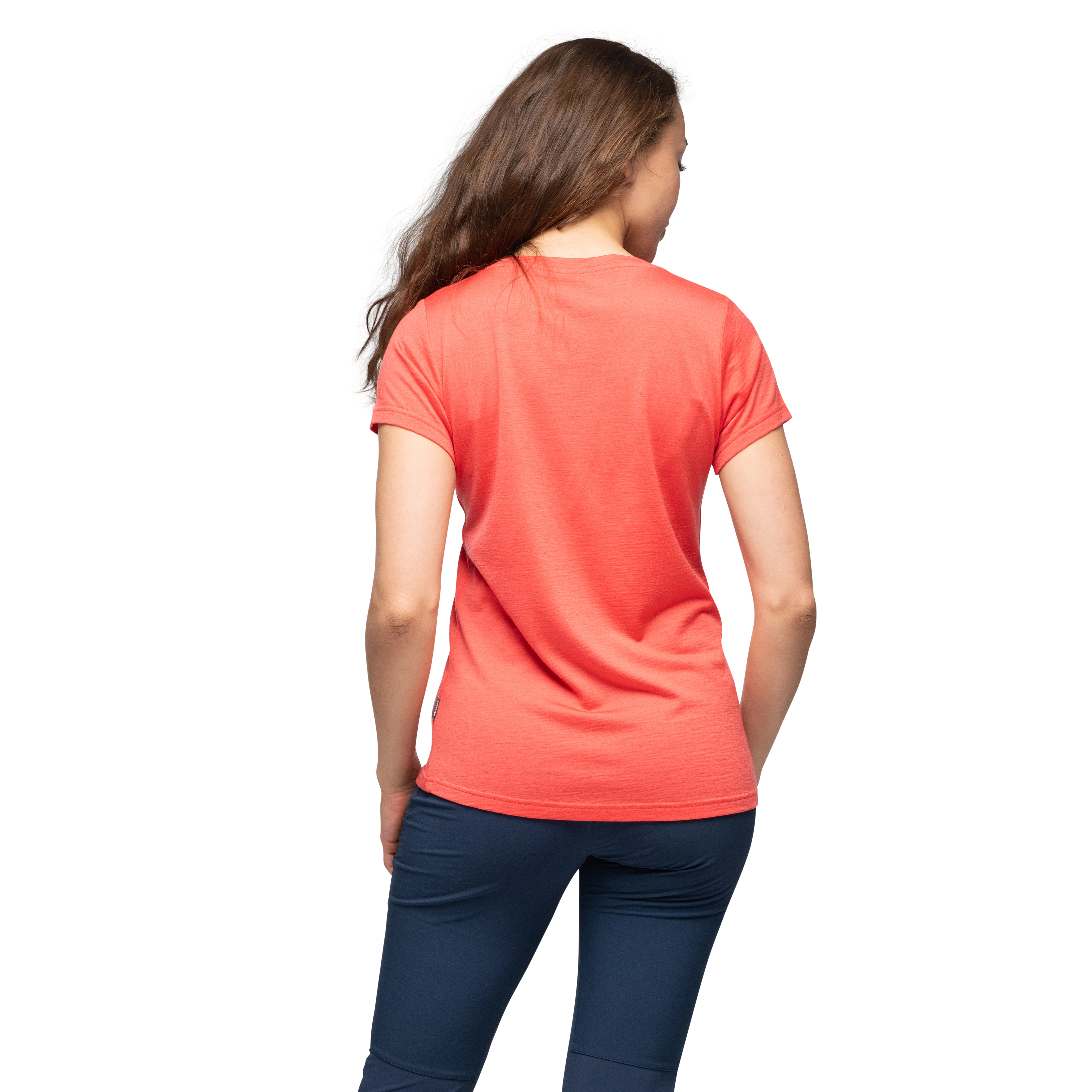 Rabot Mount Wool Tee Women Peachy Red