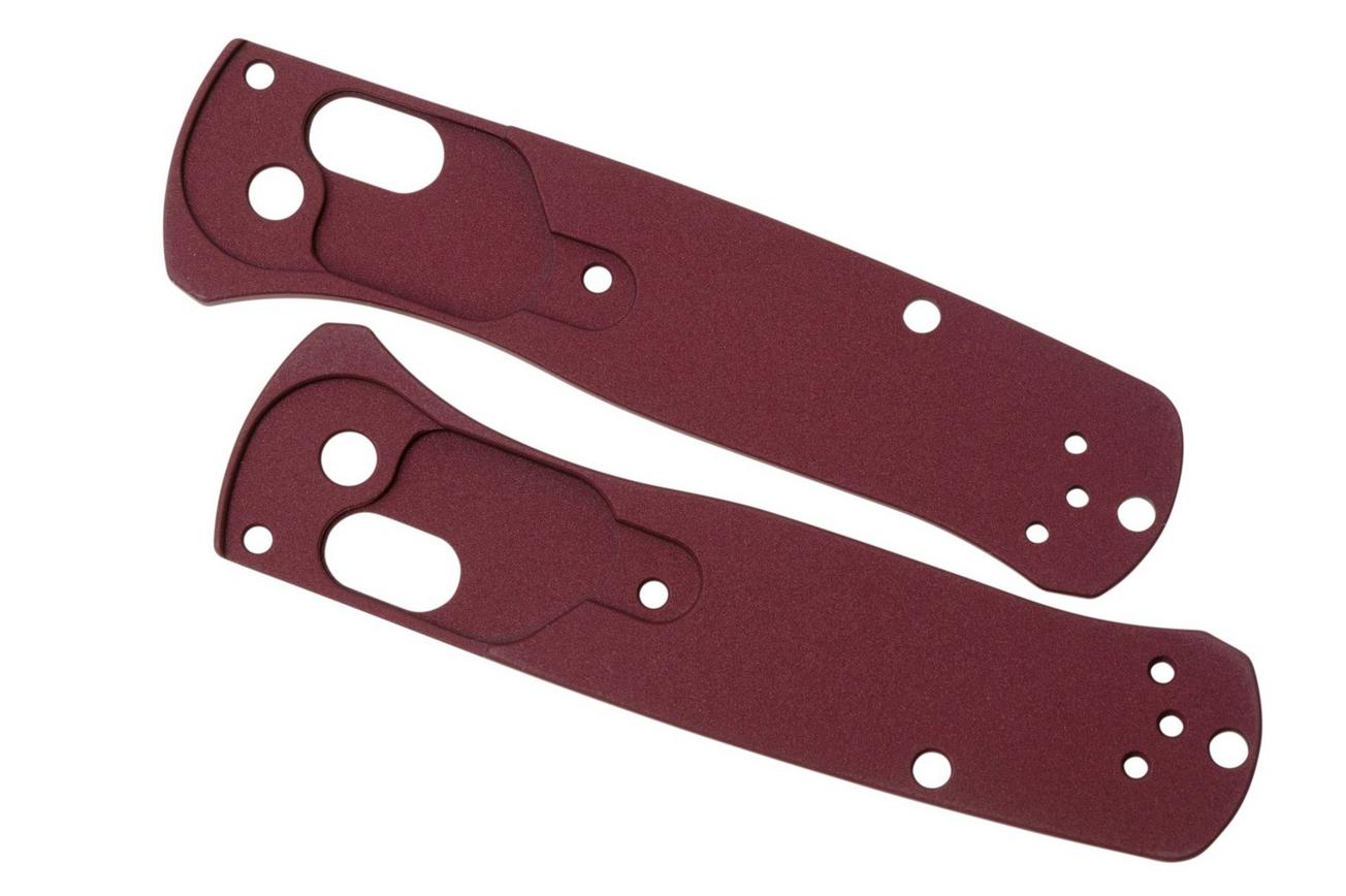 Lex Custom Benchmade Mini Bugout Scales MBUTH320 Turtle Cranberry Frost Titanium, handgreepschalen