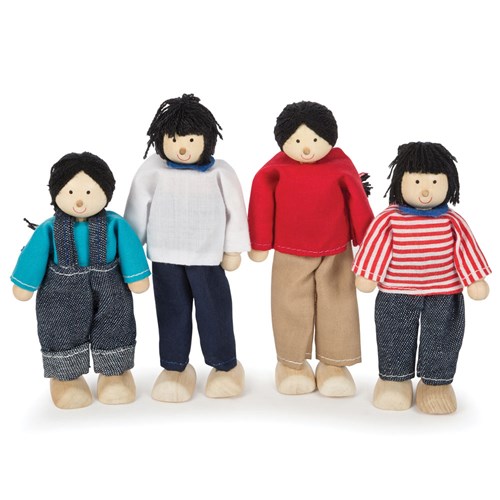 Poupées familiales asiatiques