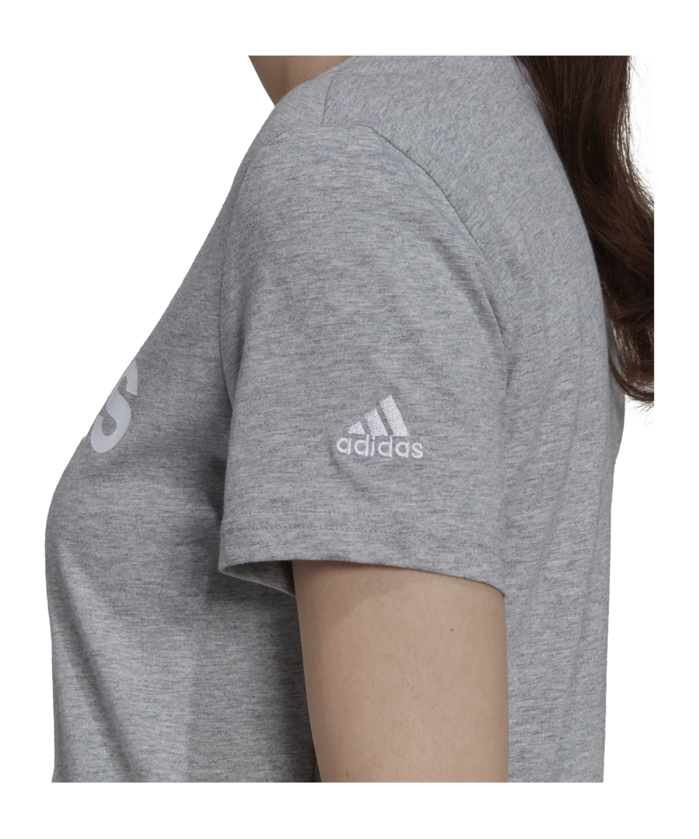 adidas Essentials Slim Logo Tee Grey