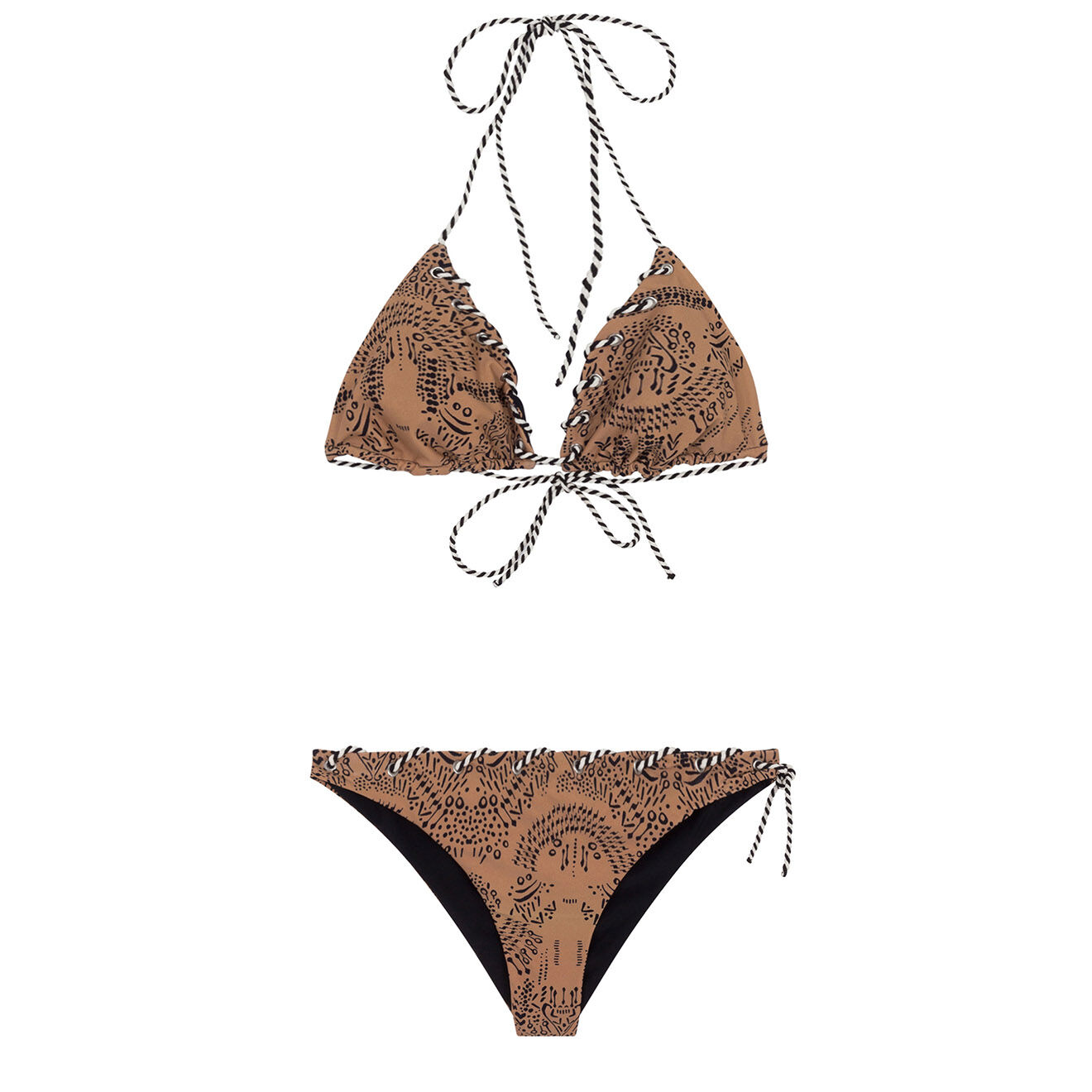 Wild Maillot de bain 2 pièces Lemonade moka/noir