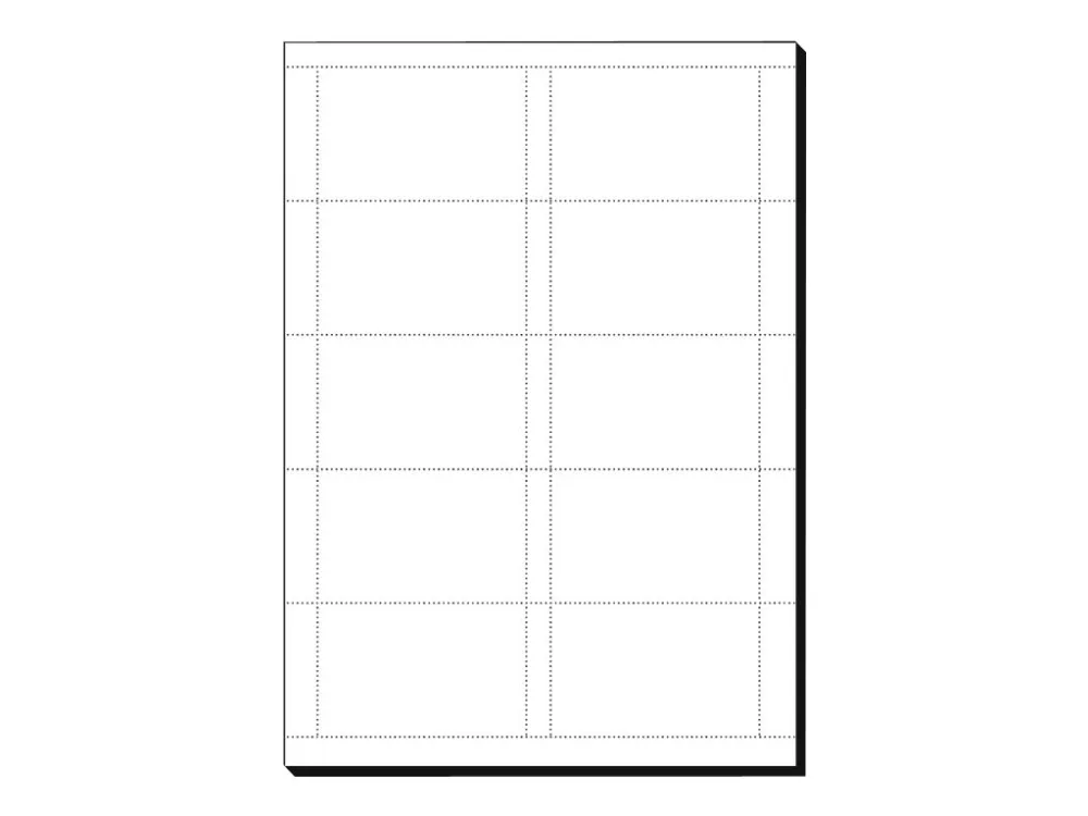 Sigel - Mikroperforeret - skinnende hvid - 85 x 55 mm - 185 g/m² - 600 kort (60 ark x 10) visitkort