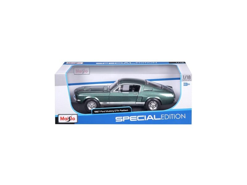 Maisto Ford Mustang 1967 1:18, Dunkelgrün Sammlermodell im Massstab 1:18