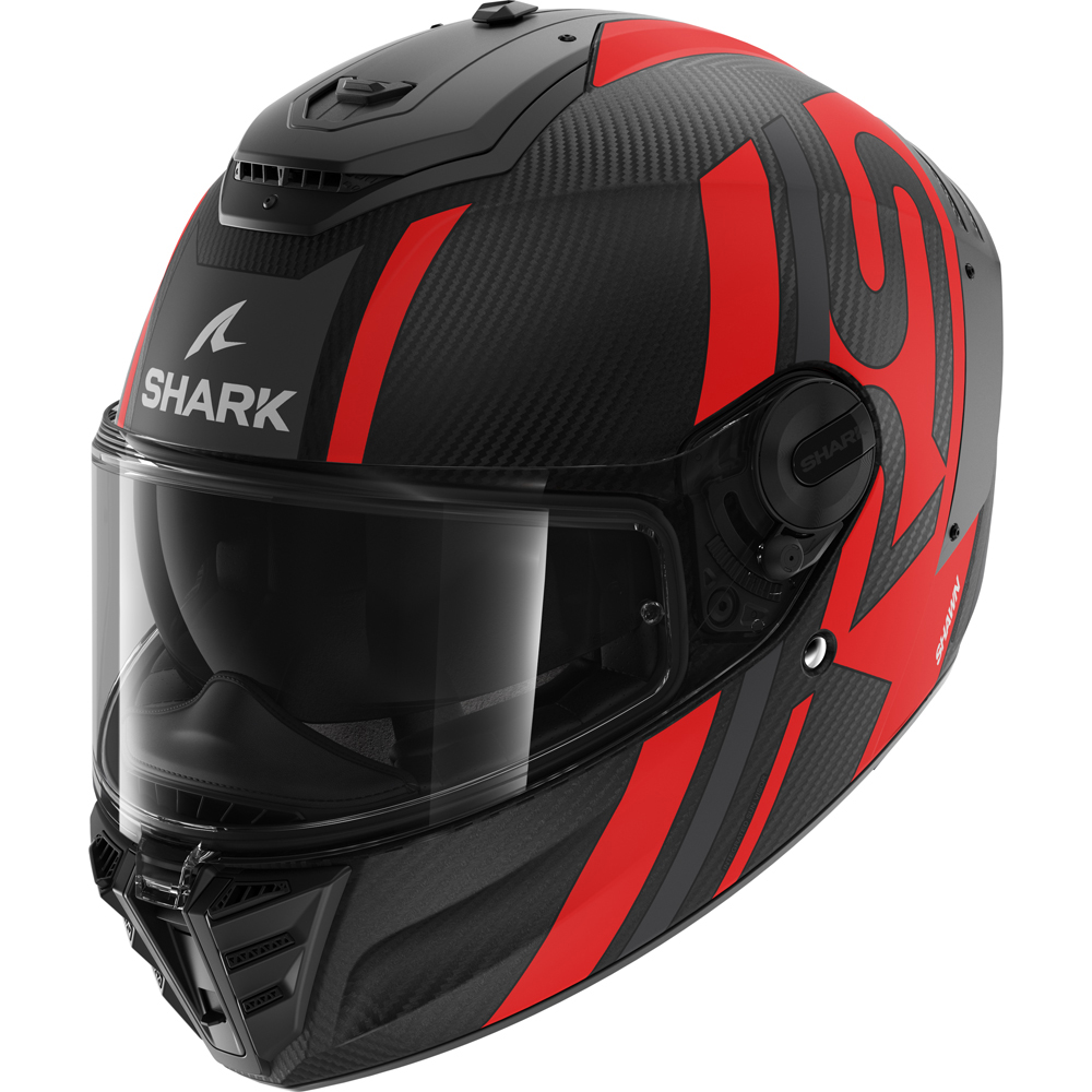 Shark - Casque Spartan RS Carbon Shawn Noir Mat / Rouge