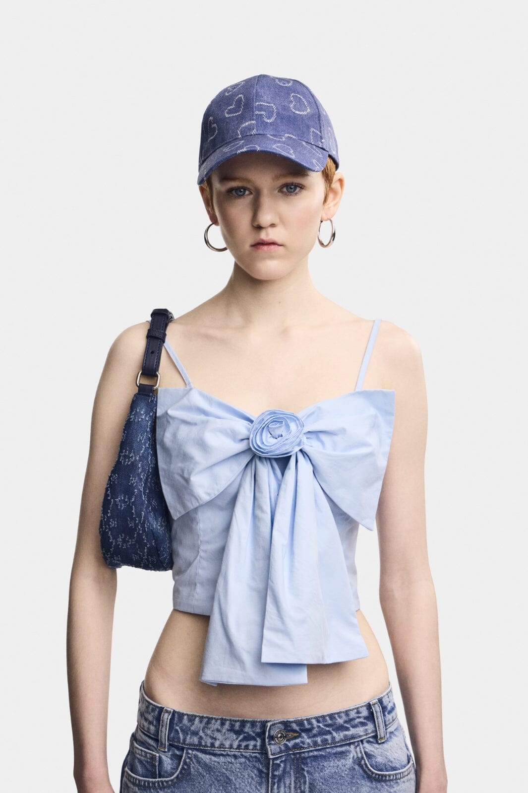 Pieces Pcsofia Strap Bow Crop Top 4666330 nantucket breeze