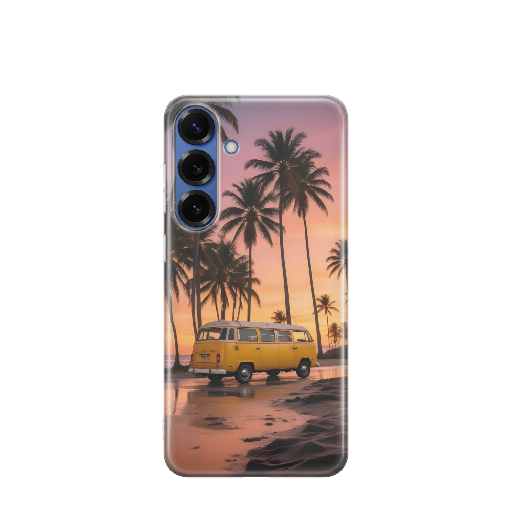 Samsung Galaxy S25 Plus Gummi Hülle Sommer Urlaub - Lila-Violett