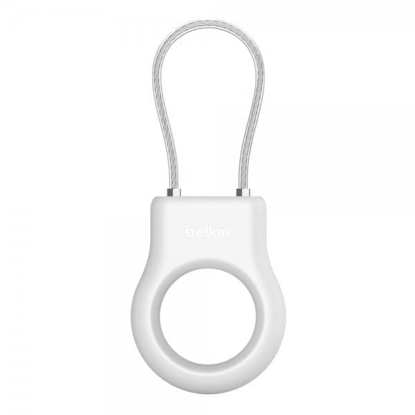 Belkin AirTag Holder Secure Holder with Wire Cable Hvid