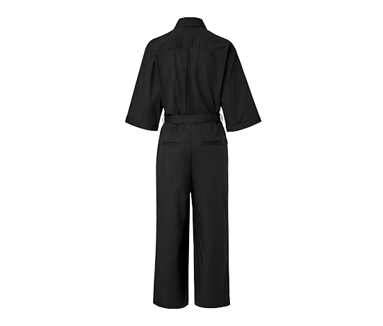 Popeline-Overall, schwarz