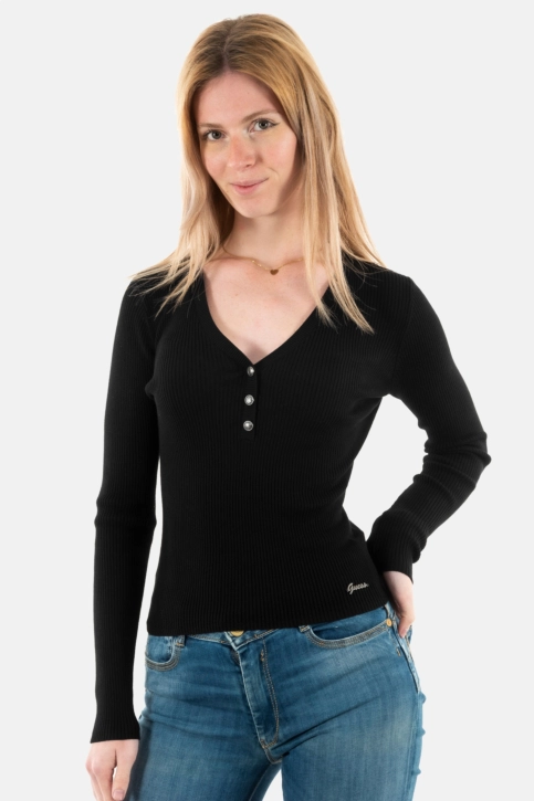 Pull hiver guess jeans blaire jblk jet black a996