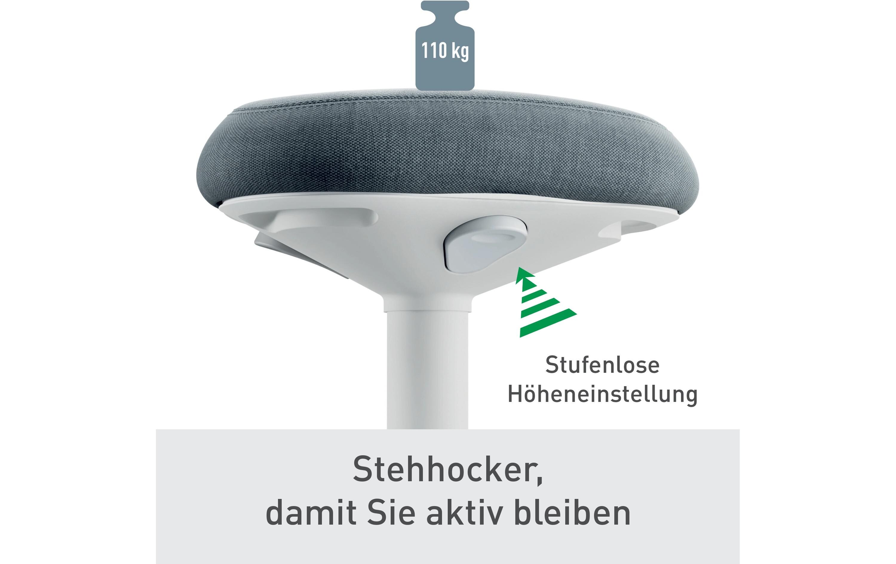 Ergo Active Stehhocker Hellgrau<br>Ergonomischer Hocker