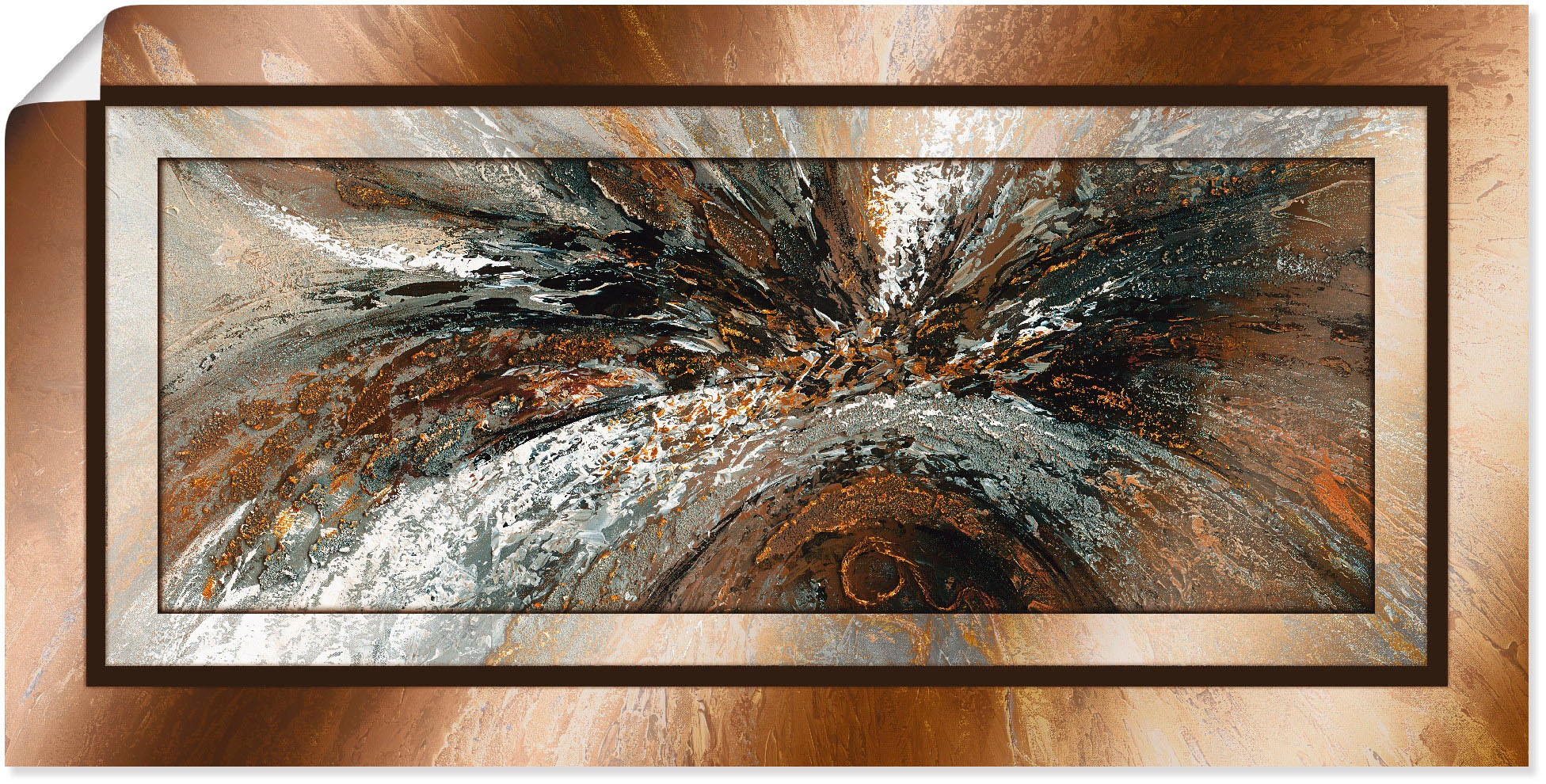 Artland Wandbild »Gold Abstrakt 1« Gegenstandslos 1 Stk. tlg. als Alubild, Outdoorbild, Leinwandbild, Poster in verschied. Grössen
