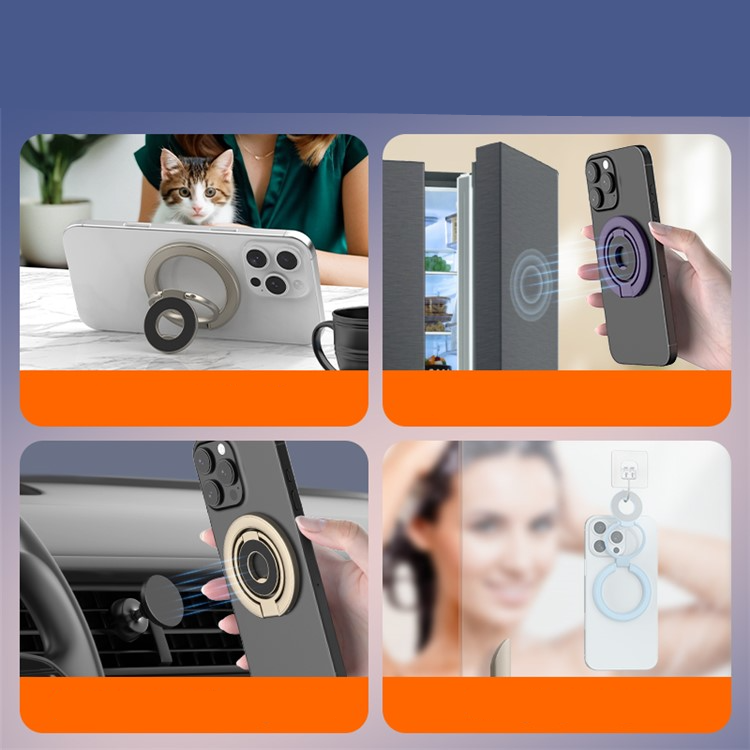 Magnetische MagSafe Finger Griff Ring Halterung 360 Grad Drehfunktion - Schwarz