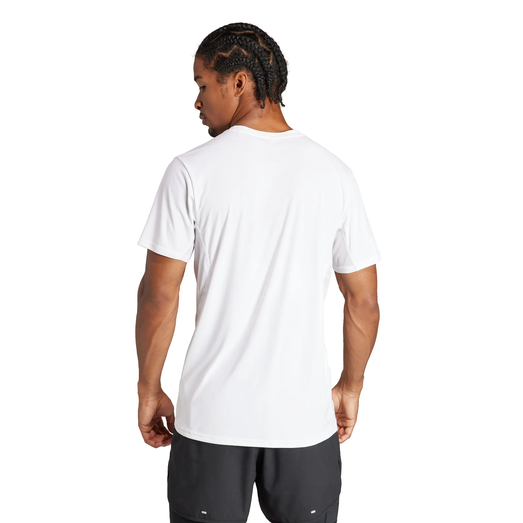 Adidas M Adizero E Tee White White