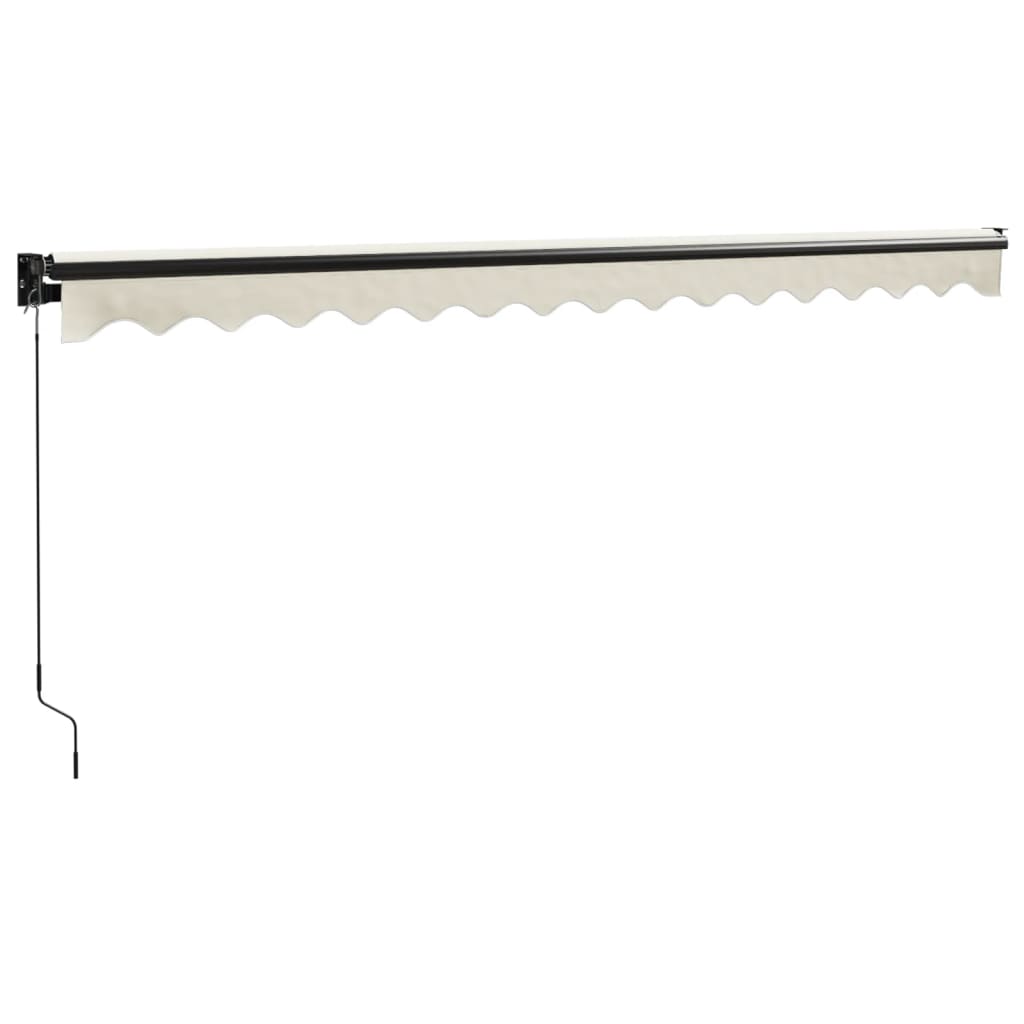 Auvent rétractable crème 4,5x3 m tissu et aluminium