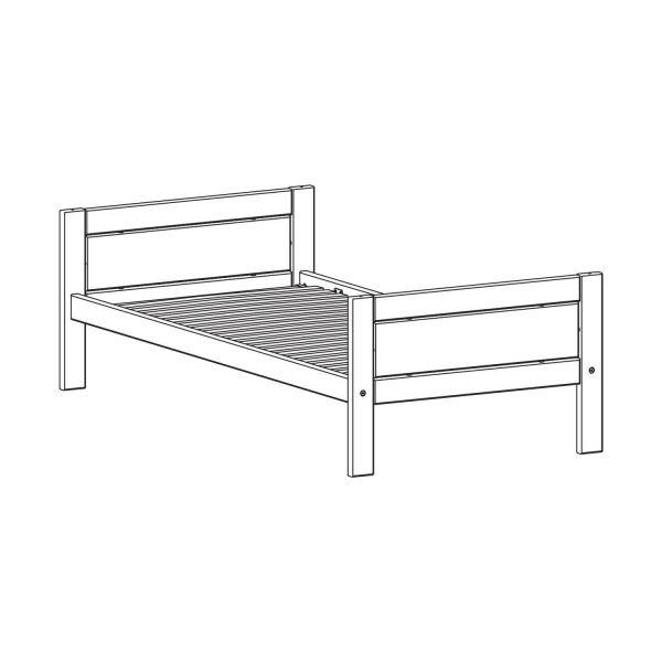 LIFETIME Kidsrooms Luxe Bed  Whitewash 90 x 200 cm